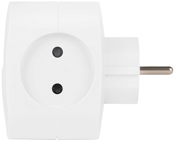 Разветвитель электрический ЭРА SP-4-3USBAC-W на 4 розетки + 3 USB A+C со шторками 10А белый