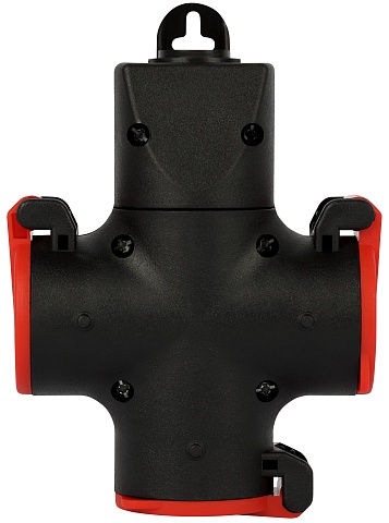 Колодка ЭРА KB-3e-R-IP44 с заземлением 3 розетки 16A IP44 красная