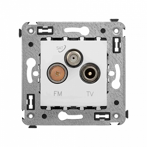 DKC Avanti Белое облако Розетка TV-FM-SAT