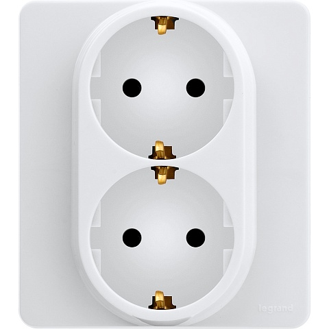 Legrand INSPIRIA Белый Розетка 2 x 2К+З - немецкий стандарт - 16 А - 250 В