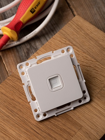 EKF PROxima Стокгольм Белый Розетка RJ-45