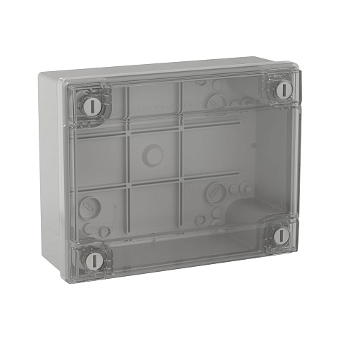 DKC Коробка ответвит. с гладкими стенками, прозрачная, IP56, 380х300х120мм