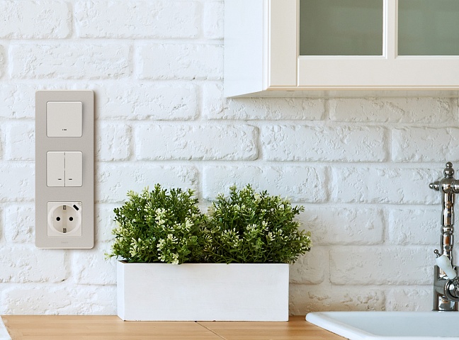 Legrand INSPIRIA Слоновая кость Выключатель двухклавишный с подсветкой/индикацией 10 AX - 250 В