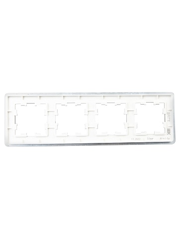 IEK BRITE DECOR /алюм метал. скругл.угол Рамка 4-м РУ-4-1-Бр RE AL