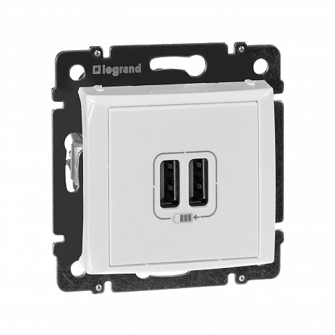 Legrand Valena Бел Розетка 2-ая USB