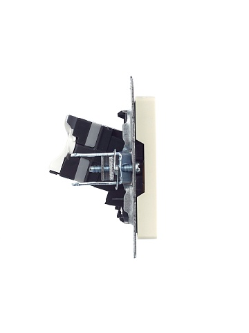 IEK BRITE Розетка компьютерная RJ45 кат.5E РК10-БрКр бежевый