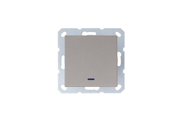 Jasmart G Шампань Выключатель 1-кл с подсветкой 10A 250V~