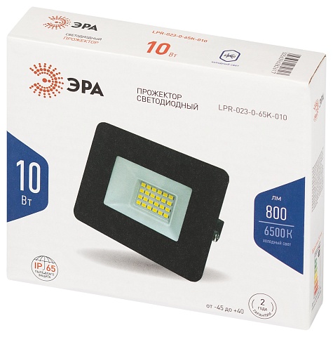 ЭРА Прожектор светодиодный уличный LPR-023-0-65K-010 10Вт 6500K IP65 гарантия 2 года