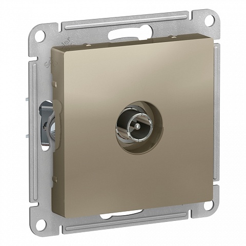 SE AtlasDesign Шампань Розетка TV проходная 4DB, механизм
