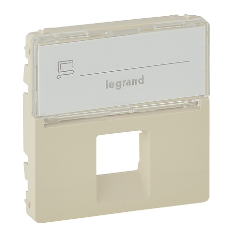 Legrand Valena LIFE Сл.кость Накладка розетки ТЛФ/комп 1-ой с полем для надписи