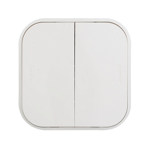 Legrand Quteo Белый Переключатель 2-клавишный 10А