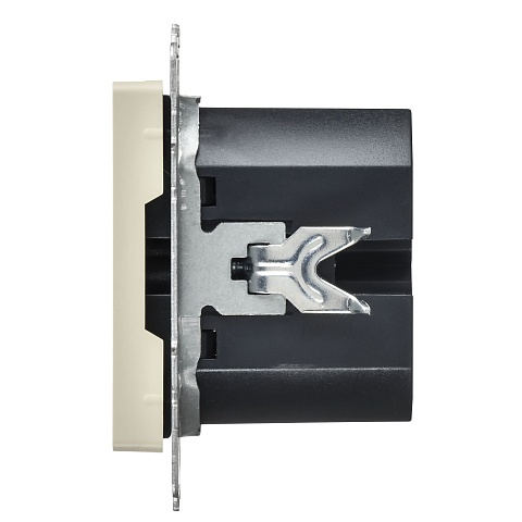 IEK BRITE Роз. USB A+C 45Вт высокоск. зар. РЮ11-2-БрКр беж.