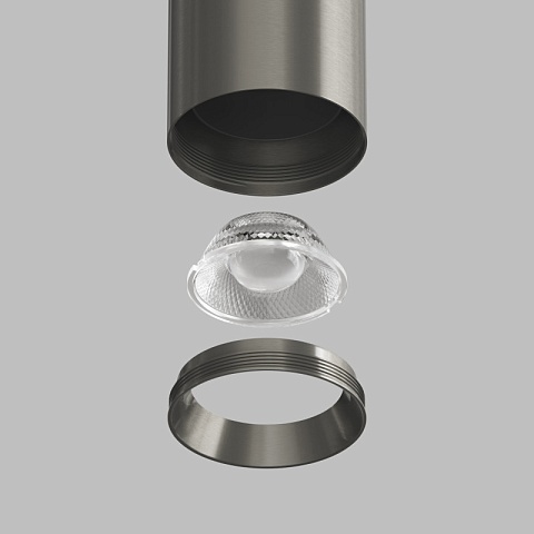 Denkirs DK2610-DN Накладной светильник SHINE TUBE со светодиодом, D70*H80, IP20, 3000К, 10W, RA≥90, темный никель, алюминий