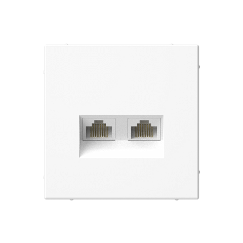 Systeme Electric ArtGallery Белый Розетка двойная компьютерная RJ45+RJ45, кат. 5е, механизм