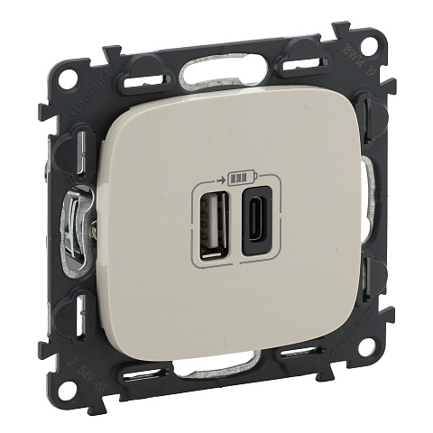 Legrand Vln-a Слоновая кость Зарядка USB A-C