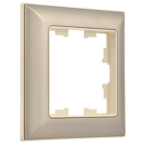 IEK BRITE DECOR Шампань/беж 3D-форма Рамка 1-м РУ-1-Бр