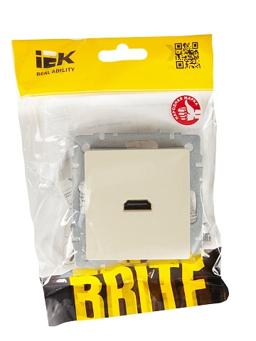 IEK BRITE Розетка HDMI РHDMI-0-БрКр бежевый