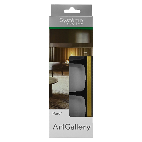 Systeme Electric ArtGallery Pure Металл Золото Рамка 3-ая