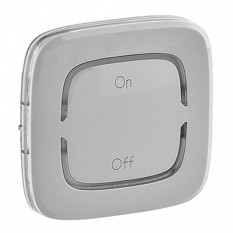 Legrand Valena ALLURE Алюм MyHome Накладка для мех. BUS/SCS с симв "On-Off, 2 мод