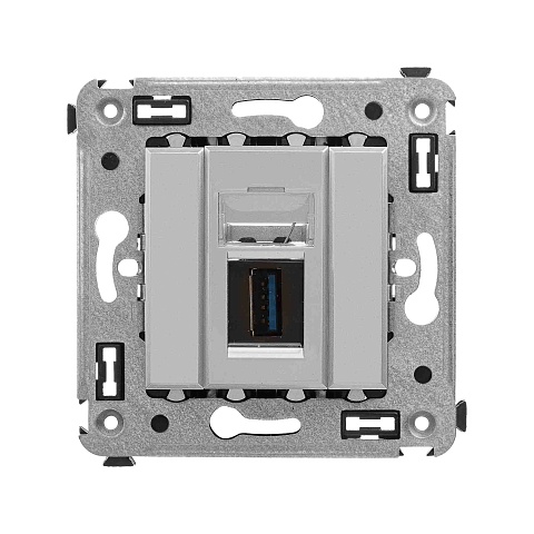 DKC Avanti Закаленная сталь Розетка одинарная тип А-А USB 3.0