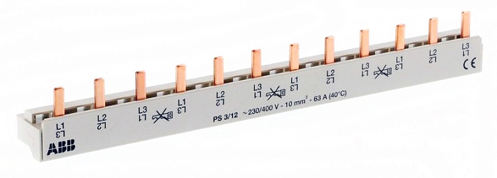 ABB PS3/12 Разводка шинная 3Ф на 12М 63 А штырек