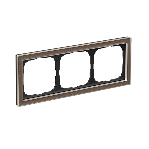 Systeme Electric ArtGallery Pure Органическое стекло Мокко Рамка 3-ая