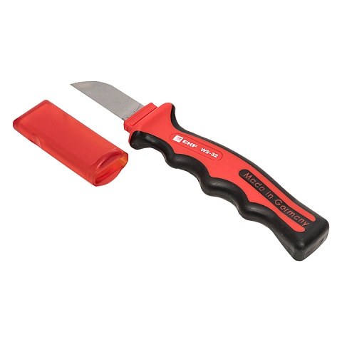 EKF Averes Нож для снятия изоляции с прямым лезвием 1000V WS-32 Professional
