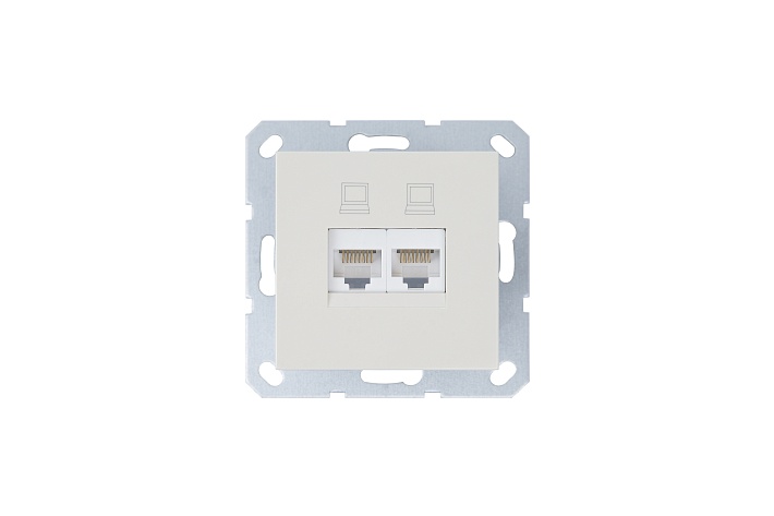 Jasmart G Слоновая кость Розетка RJ45 2-ая