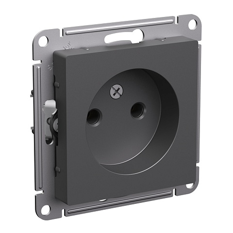 Systeme Electric AtlasDesign Базальт Розетка б/з без шторок, 16А, механизм