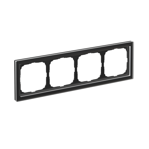 Systeme Electric ArtGallery Pure Органическое стекло Черный Рамка 4-ая