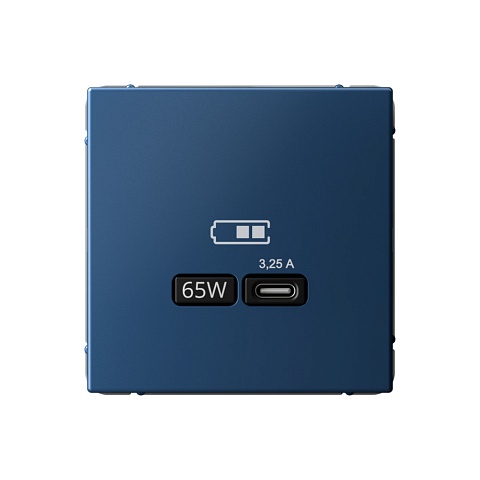 Systeme Electric ArtGallery Аквамарин USB Розетка тип-С 65Вт высокоскор.заряд. QC, PD, механизм