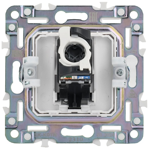IEK SKANDY Никель Розетка компьютерная RJ45 кат.6 SK-K02N