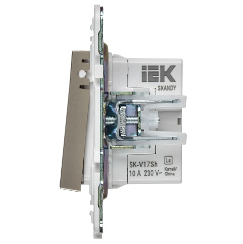 IEK SKANDY Шампань Кнопка звонка с индикацией для отелей 10А SK-V17Sh