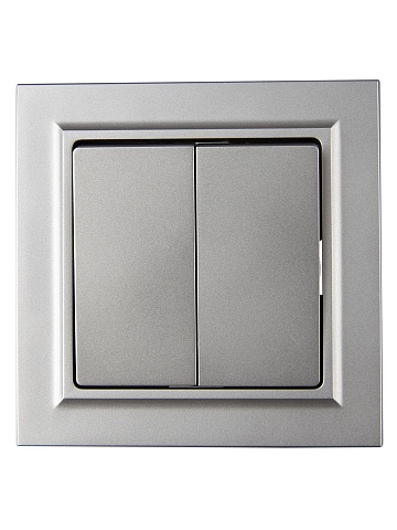 IEK BRITE Сталь Выключ. 2-кл. 10А в сборе ВСР10-2-0-БрС