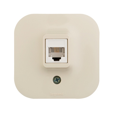 Legrand Quteo Бежевый Розетка RJ45 категория 5е UTP
