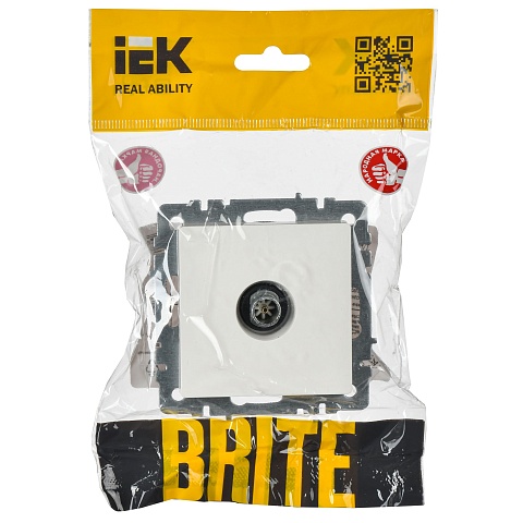 IEK BRITE Розетка TV оконечная РТВ11-0-БрБ белый