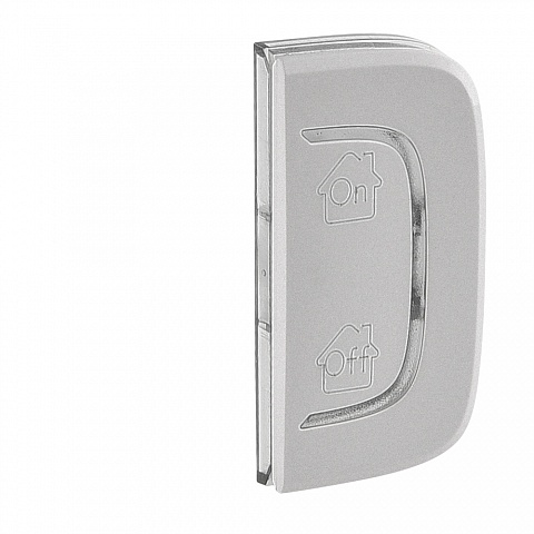 Legrand Valena ALLURE Алюм MyHome Накладка для мех. BUS/SCS с симв "GEN-On-Off" 1 мод ,уст. справа