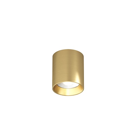 Denkirs DK2610-SB Накладной светильник SHINE TUBE со светодиодом, D70*H80, IP20, 3000К, 10W, RA≥90, сатинированная латунь, алюминий