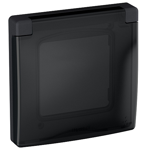 Legrand INSPIRIA Антрацит Рамка с защитной крышкой IP 44