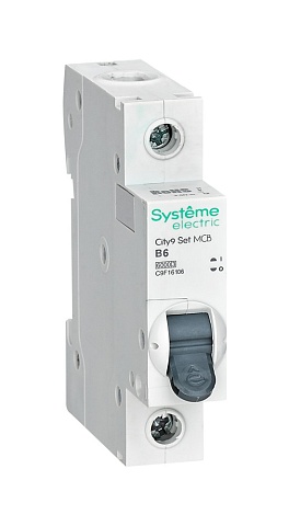 Systeme Electric City9 Set Автоматический выключатель (АВ) B 6А 1P 6kA 230В