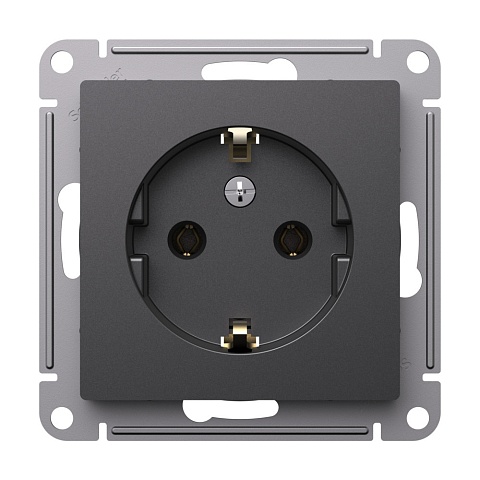 Systeme Electric AtlasDesign Базальт Розетка с/з, 16А, механизм