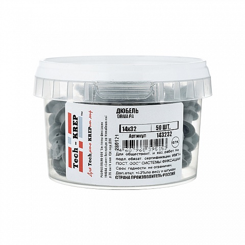 Tech-Krep Дюбель DRIVA PA 14X32 (50шт) - ведро малое
