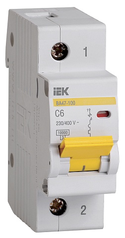 IEK Автоматический выключатель ВА47-100 1P 6А 10кА х-ка C