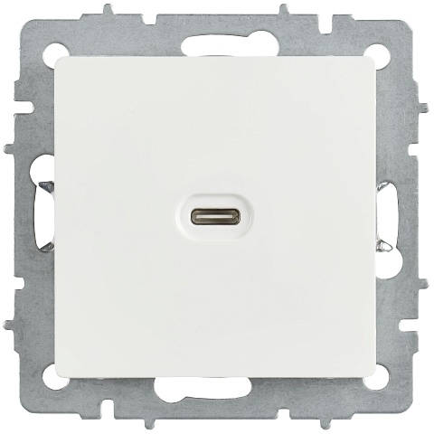 IEK BRITE Роз. USB C 65Вт высокоскор. зар. РЮ12-1-БрБ бел.