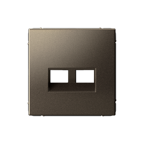 Systeme Electric ArtGallery Мокко Накладка двойная для информационных функций типа Keystone