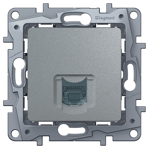 Legrand Etika Алюминий Розетка комп (RJ45) 6 категория  UTP