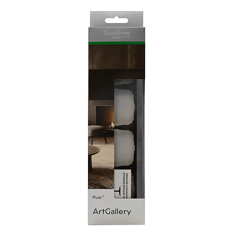 Systeme Electric ArtGallery Pure Камень Графит Рамка 4-ая