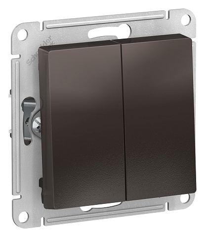SE AtlasDesign Мокко Переключатель 2-клавишный сх.6, 10АХ, механизм