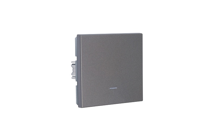 Jasmart FD Никель Выключатель 1-кл с подсветкой 10A 250V~