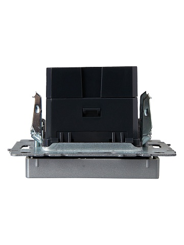 IEK BRITE Роз. USB A+A 3,1А РЮ10-1-БрА алюм.